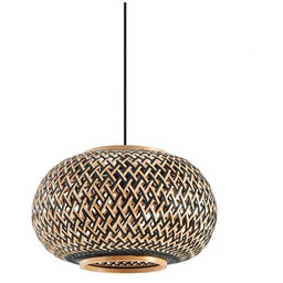 Lindby - Nerys Lampa Wisząca Black/Wood