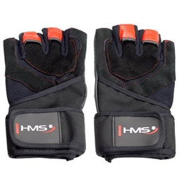 Rękawice fitness HMS RST01 (rozmiar L) Czarno-czerwony