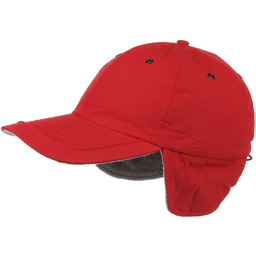 Czapka Bejsbolówka Techno Earflap z Teflon, czerwony, One