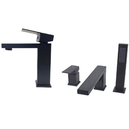 TERZO zestaw Bateria Wannowa 3 Otworowa + umywalkowa