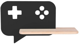 Kinkiet dziecięcy z półką CONSOLE 21-75628 CZARNY 5W