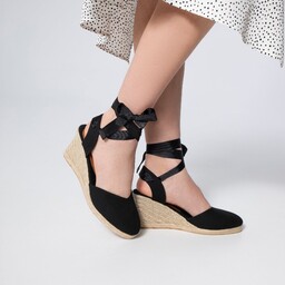 Damskie espadryle z wycięciem wiązane