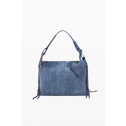 Duża dżinsowa torba serce