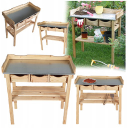 Stolik Ogrodniczy Stół Do Sadzenia Kwiatów Grillowy Ogrodowy