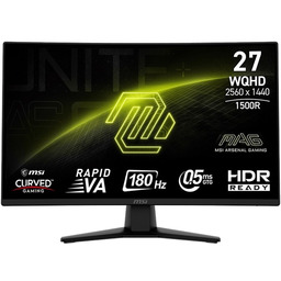 Monitor MAG 274CQF 27 cali/LED/WQHD/Zakrzywiony/180Hz/Czarny