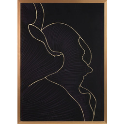 Eurofirany Obraz Peonia 6 53x73 czarny złoty