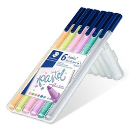 Flamastry Triplus 6 kolorów Pastel Staedtler S323 SB6CS01