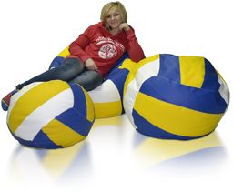 Piłki volleyball zestaw xxxl+xxl+l polskie pufy