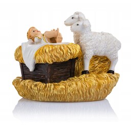 Figurka - Dzieciątko Jezus - baranki - 10