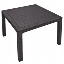 Stół kwadratowy Rattan na ogród balkon Quartet Brąz