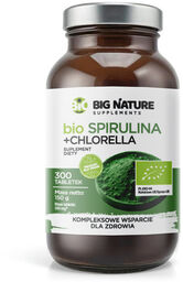 Big Nature Bio Spirulina + Chlorella, 300 tabletek