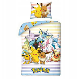 Pościel bawełniana 160x200 Pokemon Oryginalna Pikachu