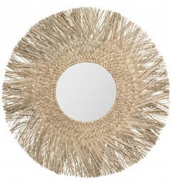 Lustro Dekoracyjne okrągłe plecione Boho śr. 80 cm