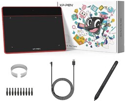 Tablet graficzny XP-Pen Deco Fun S czerwony