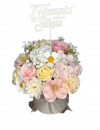 Flower Box Kwiaty Mydlane Bukiet Komunia Chrzest Urodziny