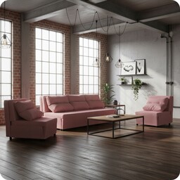 Zestaw KIMO funkcja spania sofa fotele Family Meble