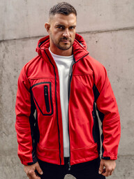 Kurtka męska softshell czerwona Denley T019A