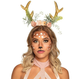Opaska jelonek z kwiatami 50027 renifer jeleń rogaś