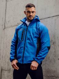 Kurtka męska softshell niebieska Denley T019A