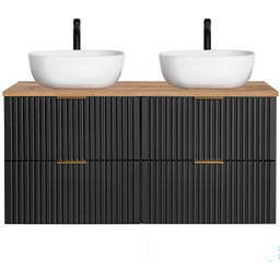 COMAD Zestaw mebli ADEL BLACK 2 szafki