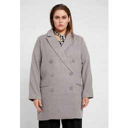 Płaszcz Damski Prosty Szary Plus Size 44 1a2g2*