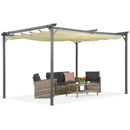 Beżowa pergola tarasowa La Palma 3x3 Garden Point