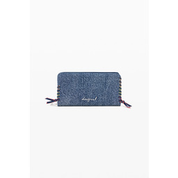 Średni portfel denim z sercem