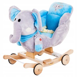 Bujak pluszowy słoń na biegunach 2w1 jeździk