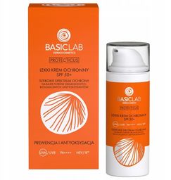 BasicLab Prewencja i Antyoksydacja SPF 50+ Lekki krem