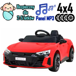 Autko na akumulator Audi RS E-Tron GT Czerwony