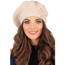 Vivisence 7006 Beżowy Uni Nakrycie Głowy Beret