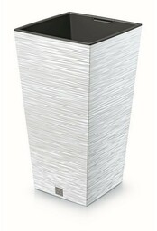 Doniczka FURU SQUARE 24 cm, biały, biały, 24
