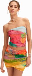 Top bandeau w stylu arty