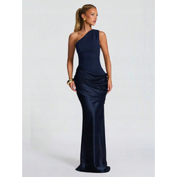 SHEIN ELEGANCKA SUKIENKA NA JEDNO RAMIĘ MIDI