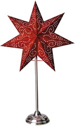 STAR TRADING Gwiazda stojąca Antique, metal/papier, czerwona