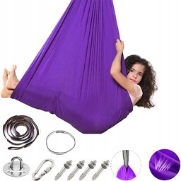 Huśtawka Dla Dzieci Hamak Chusta Sensoryczna Szarfa Akrobatyczna