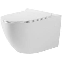 INVENA Miska WC podwieszana LIVADIA bezkołnierzowa z deską