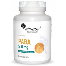 PABA 500 mg kwas p-aminobenzoesowy suplement diety 100