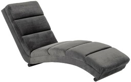 Szezlong Slinky, nowoczesny, tapicerowany, do salonu, szary