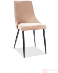 Krzesło tapicerowane PIANO B VELVET Signal Beżowy