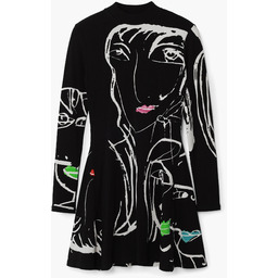 Sukienka z nadrukiem twarzy