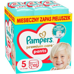 PAMPERS Pieluchomajtki Premium Care Pants 5 (102 szt.)
