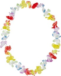 S/O zestaw 24 łańcuchów kwiatowych, wielokolorowe, kolorowe łańcuchy