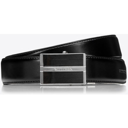 Męski pasek skórzany z automatyczną klamrą czarny