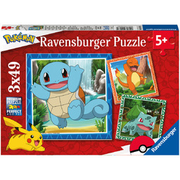 Ravensburger, puzzle, Pokemony, 3x49 el.