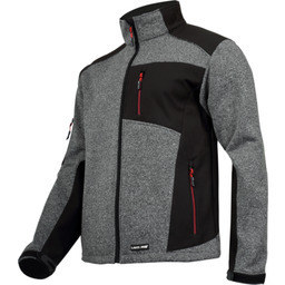 Kurtka sweter wstawki SOFT szaro-czarna "L" CE LAHTI