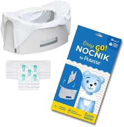 Potette EasyGo, nocnik turystyczny składany, jasnoszary, 1 sztuka