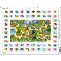 LARSEN Układanka Maxi Learning English at the Zoo