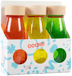 Petit Boum, Zestaw 3 Butelek sensorycznych FLOAT -