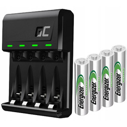 Zestaw 4 x Akumulatorki Energizer Aa 2000mAh Ładowarka